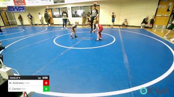 45 lbs Consi Of 4 - Maculey Andrews, Hilldale Youth Wrestling Club vs Cutter Carson, Salina Wrestling Club