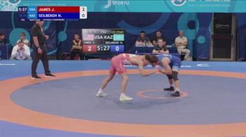 74 kg 1/2 Final - Jayden James, United States vs Nurdaulet Seilbekov, Kazakhstan
