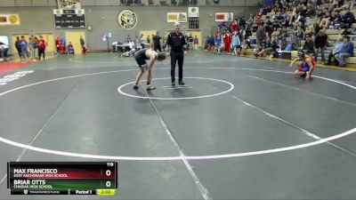 119 lbs Quarterfinal - Max Francisco, East Anchorage High School vs BRIAR OTTS, Chugiak High School