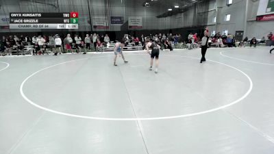 150 lbs Champ. Rd Of 64 - Onyx Kunsaitis, Team Idaho Wrestling Club vs Jace Grizzle, Wichita Training Center
