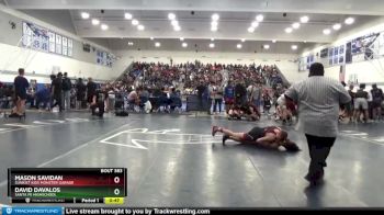 126 lbs Semifinal - David Davalos, Santa Fe Highschool vs Mason Savidan, Sunkist Kids Monster Garage