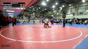 157 lbs Consolation 1st - Larat Teague, HULBERT vs Dakota Hahn, SAND SPRINGS