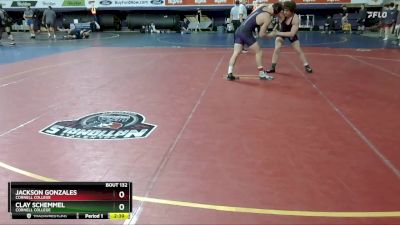 165 lbs Cons. Round 2 - Clay Schemmel, Cornell College vs Jackson Gonzales, Cornell College