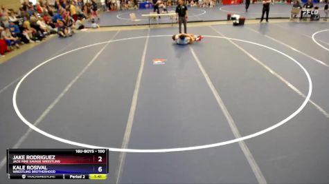 100 lbs Round 1 - Jake Rodriguez, Jack Pine Savage Wrestling vs Kale Rosival, Wrestling Brotherhood