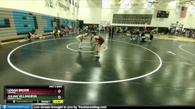 142-145 lbs Round 2 - Julian Villanueva, Greeley West vs Logan Brome, Laramie