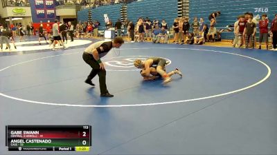 113 lbs Round 3 (4 Team) - Gabe Swann, Central (Carroll) vs Angel Castenado, Cass