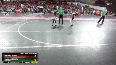 85 lbs Quarterfinal - Hadley Vold, Milton Monsters Wrestling Club vs Livia Gardner, Marshfield