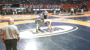 3A 120 lbs 3rd Place Match - Ray Long, Niles (Notre Dame) vs Kaleb Pratt, Barrington