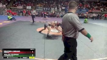 D 2 120 lbs Semifinal - Pollex Coleman, Sam Houston Hs vs Brayden Lobrano, Parkway