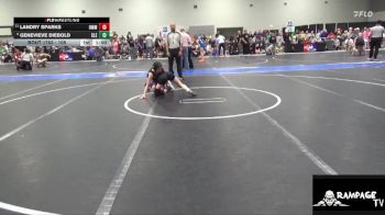 105 lbs Cons. Round 2 - Landry Sparks, Ottawa Mat Masters vs Genevieve Diebold, Clearwater