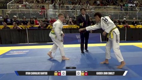 Kaiden John Smiley vs Ryan Carvalho Santos 2025 Pan Kids Jiu-Jitsu IBJJF Championship