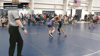 108.2-111.8 lbs Champ. Rd Of 16 - Laker Nau Rarick, Westlake Wrestling Club vs Samantha Shepard, Kalispell Wrestling Club