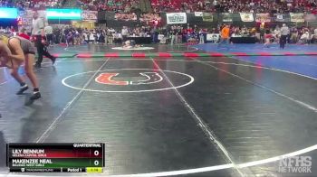 G - 138 lbs Quarterfinal - Lily Bennum, Helena Capital Girls vs Makenzee Neal, Billings West Girls