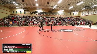 67 lbs Champ. Round 1 - Tate Wickham, Cashmere Wrestling Club vs Blade Bison, Ascend Wrestling Academy