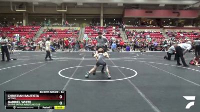 64 lbs Semifinal - Gabriel White, Olathe Raptor Wrestling Club vs Christian Bautista, Victory