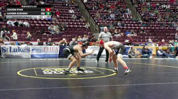 160 lbs Quarterfinal - Colton Ryan, Clearfield vs Layden Acevedo, Berks Catholic