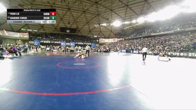Boys 4A 126 lbs Champ. Round 2 - Zaiden Cruz, Skyline vs Tom Le, Kamiakin