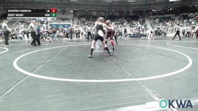 76 lbs Round Of 32 - Kooper Cabelka, Elgin Wrestling vs Zoey Ward, Keystone Kids Wrestling Club