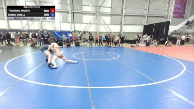 132 lbs Cons. Round 4 - Samuel Moery, Wrestling Rhinos Wrestling Club vs Derek O'Dell, Richland Bombers Wrestling Club
