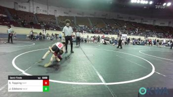 49 lbs Semifinal - Stetson Topping, Smith Wrestling Academy vs Jaxon Gibbons, Skiatook Youth Wrestling 2022-23