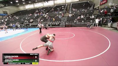 218 lbs Cons. Round 4 - Logan Packer, West Jordan vs Jordan Davies, Cedar Valley