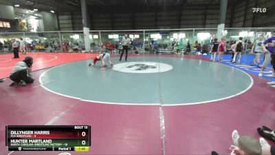 70 lbs Round 5 (6 Team) - Dillynger Harris, FCA WRESTLING vs Hunter Martland, NORTH CAROLINA WRESTLING FACTORY