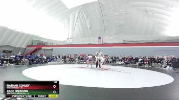 157 lbs Finals (2 Team) - Nathan Conley, Indianapolis vs Cade Johnson, Kentucky Wesleyan