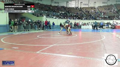 110 lbs Consi Of 4 - Hunter Branchcomb, Wagoner vs Jase Coble, Team Choctaw