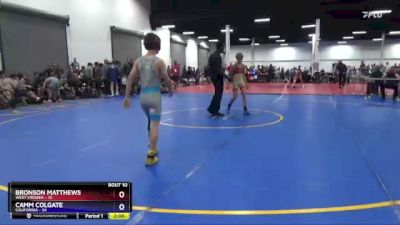 97 lbs Round 3 (8 Team) - Bronson Matthews, West Virginia vs Camm Colgate, California