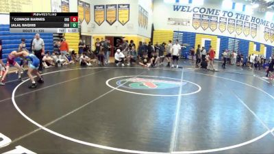 120 lbs Champ. Round 2 - Connor Barnes, Oakleaf High School vs Jalal Naghib, St John Neumann