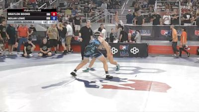 150 lbs Cons. Round 2 - Braylon Books, Gladiator Wrestling Academy vs Nolan Lowe, Backyard Brawlers Midwest