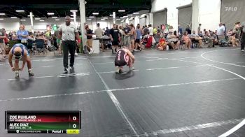 140 lbs Round 2 (6 Team) - Alex Diaz, Red Devil WC vs Zoe Ruhland, Mat Warriors White