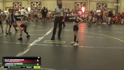 49 lbs Round 4 (6 Team) - Lorenzo Barbieri, M2TCNJ Black vs Klay Boardingham, Elite Wrestling Black