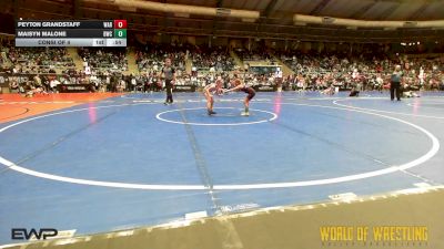 60 lbs Consi Of 4 - Peyton Grandstaff, Warner Eagles Youth Wrestling vs Maisyn Malone, Bartlesville Wrestling Club