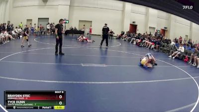 85 lbs Semis & 1st Wrestleback (8 Team) - Tyce Dunn, South Dakota Lightning vs Brayden Stec, Nebraska Maize