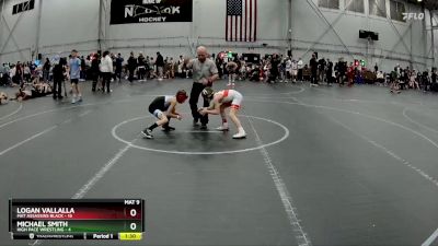 64 lbs Round 2 (4 Team) - Logan Vallalla, Mat Assassins Black vs MICHAEL SMITH, High Pace Wrestling