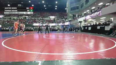 140 lbs Quarterfinal - Sawyer Degen, Big Game Wrestling Club MT vs Forrest Bouge, Ronan Wrestling Club