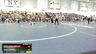 57 lbs Cons. Round 3 - Christopher Brellas, Savage Wrestling Club vs Calvin Rokjer, Shaker Youth Wrestling