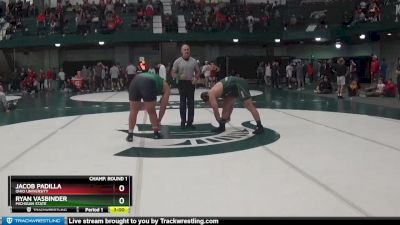 285 lbs Champ. Round 1 - Ryan Vasbinder, Michigan State vs Jacob Padilla, Ohio University