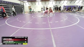 190 lbs Cons. Semi - Carter Brown, Bonhomme Wrestling Club vs Jaelyn Sides, Blue Valley Southwest