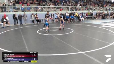 100 lbs Final - Tessa Gall, Chugach Eagles Wrestling Club vs Nova Kerr, Bethel Freestyle Wrestling Club