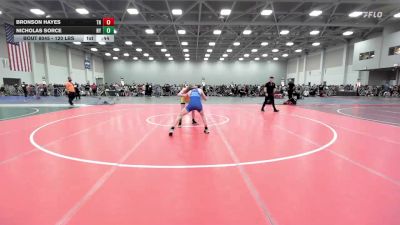 120 lbs Consi Of 64 #1 - Bronson Hayes, TN vs Nicholas Sorce, NY