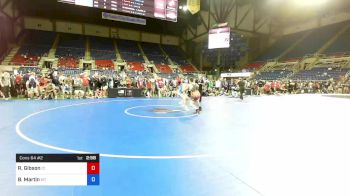 160 lbs Cons 64 #2 - Ryker Gibson, Idaho vs Branch Martin, Montana