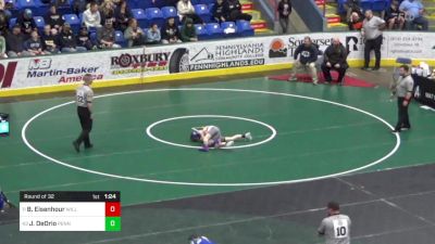 82 lbs Round Of 32 - Branden Eisenhour, Williamsport vs Joshua DeOrio, Penn Delco