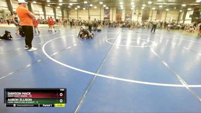 140 lbs Rd# 2 10:30am Friday - DAWSON MACK, West Coast Riders vs Aaron Ellison, Lions Wrestling Academy