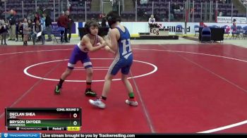 70 lbs Cons. Round 3 - Bryson Snyder, Horseheads vs Declan Shea, Apex