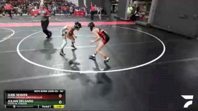 90 lbs Champ. Round 1 - Jude Seaver, Milton Monsters Wrestling Club vs Julian Delgado, Stateline Stingers