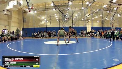 165 lbs Placement (16 Team) - Benjamin Greyhat, Monrovia vs Alex Dibble, Wawasee