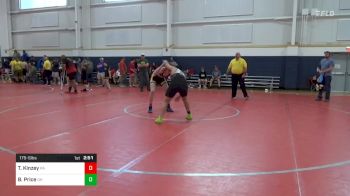 175-S lbs Quarterfinal - Trace Kinzey, PA vs Braylen Price, OH