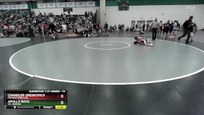 75 lbs Semifinal - Chandler Oreskovich, The Best Wrestler vs Apollo Rock, STL Warrior